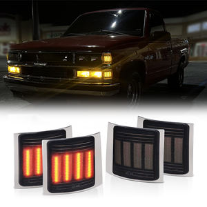 Feux de signalisation LED pour calandre avant, pour <span class=keywords><strong>Chevy</strong></span> C/K Tahoe Suburban <span class=keywords><strong>Silverado</strong></span> 1994-1998, feux de position latéraux de pare-chocs, clignotants dynamiques - Product Image 1