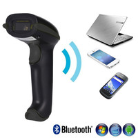 Escáner de código de barras inalámbrico, lector de código de barras con dientes azules, láser 1D, para teléfono móvil, Android, IOS, Mac, portátil
