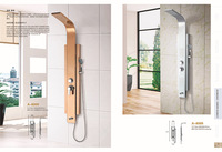 KMRY Classique 304 Acier Inoxydable Suspension Murale Cascade Spa Massage Thermostatique Salle de Bains Douche Tour Panneau Brossé Pluie Hôtels