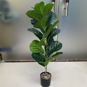 Plante artificielle feuille de violon à tige longue de 80 cm, 23 feuilles, ornement d'intérieur <span class=keywords><strong>sans</strong></span> <span class=keywords><strong>pot</strong></span>, vente en gros - Product Image 1