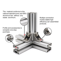 Profil d'extrusions en aluminium de tube d'aluminium de tube d'aluminium de la fente 6063 T5 T anodisée par norme européenne argentée noire 3030 pour la Machine de CNC