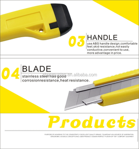 Cuchillo multiusos de 18 mm con mango de PP, cuchilla deslizante para papel pintado, estiletes - Product Image 4