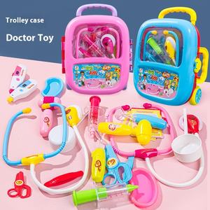 Ensemble de jouets de médecin en plastique pour filles pour jeux de rôle, simulation de médecin de famille pour bébés, stéthoscope, trousse de médecine - Product Image 3