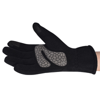 HBG 1218 Gants d'hiver pour l'extérieur Gants de course antidérapants accessibles à écran tactile imperméables pour hommes femmes en silicone à motif croisé