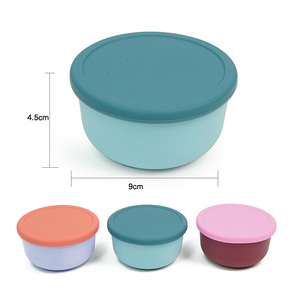 Tazón de Silicona Antideslizante de Grado Alimenticio para Bebés con Tapa, Libre de BPA, Vajilla para Niños Pequeños, Juego de Almacenamiento de Vajilla Infantil - Product Image 2