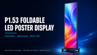Écran d'affichage à LED intérieur personnalisé P2.5 Dimensions 640x1920mm Mur vidéo mobile pour l'affichage des affiches