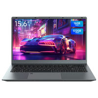 Laptop bisnis Win11, 16GB + 512GB 16GB + 256GB SSD 15.6 inci 1080P layar IPS Win11