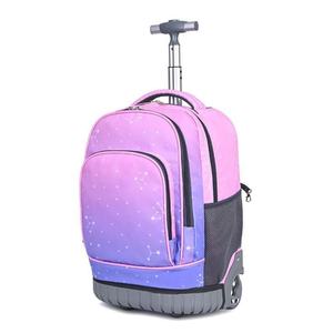 Sac à dos trolley scolaire imperméable avec roues insonorisées, échantillon gratuit, pouvant être enroulé pour une nuit - Product Image 5