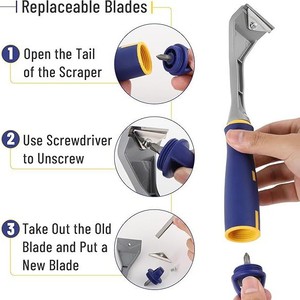 Paint Scraper 6 Inch Stainless Steel Blade Flat Anti-Slip Handle For Plasterboard Glue Removal DIY Use - Product Image 2