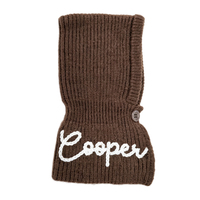 Chapeau en laine tricoté personnalisé pour animaux de compagnie, logo 3D brodé à la main, nom et marque personnalisés, chapeau d'hiver mignon et unique pour animaux de compagnie, 1 pièce MOQ