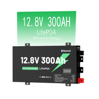 Batterie LiFePO4 Slimline à décharge profonde 12,8V 100Ah/200Ah/300Ah légère pour camping-car, bateau et système d'alimentation hors réseau