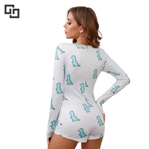 Combinaison pantalon col en V pour femmes, body une pièce, vêtement de nuit, nouveauté 2020 - Product Image 4
