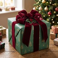 Rubans d'emballage de différentes couleurs unies en gros, rubans de Noël tissés, rubans en velours personnalisés de haute qualité