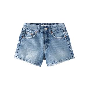 NOUVEAU JT Short en jean décontracté pour filles en coton personnalisé pour enfants, délavé à l'acide et aux enzymes - Product Image 1