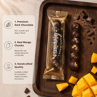 Barras de Chocolate Negro Premium con Mango al por Mayor OEM, Snack Tropical Afrutado a Granel Directo de Fábrica