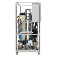 Machine de filtre de traitement de l'eau par osmose inverse à deux étages 250lph avec système d'adoucissement/UV pour la purification des eaux souterraines