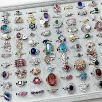 Vente en gros Fashion Colorful Zirconia Promise Engagement Bridal Wedding Rings personnalité retro superflash mosan diamond ring
