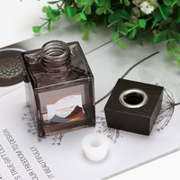 Bouteille en verre noir de 50 ml et 100 ml pour peinture, diffuseur d'huiles essentielles, flacon rechargeable pour cosmétiques