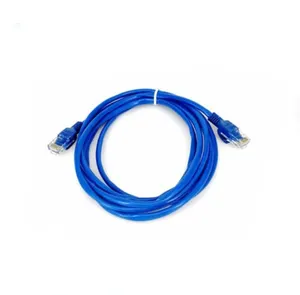 5 m RJ45 kabel Ethernet pria Cat5e UTP LAN, kabel data utp cat5e 5 m warna biru/kuning/abu-abu 5 m