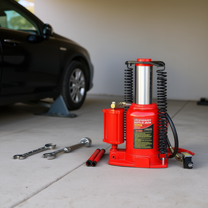 Cric hydraulique à bouteille 32 tonnes, levage de voiture pneumatique à profil bas, outil manuel en acier pour véhicule - Product Image 2