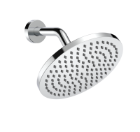 Pommeau de douche moderne ABS chromé à joint sphérique, pour salle de bain et hôtel, à effet pluie, économie d'eau, pressurisé, simple