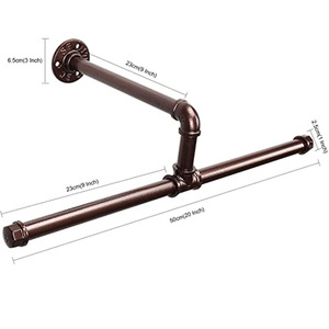 Industrial Style T-Shaped Wall Mounted <b>Clothes</b> <b>Rack</b> Black Floating Coat <b>Rack</b> For Closet Organizer - Product Image 4