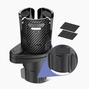 Factory Directly Supply Multifunctional Universal Car Drink Cup Holder with Silicone Cover Rotatable Design