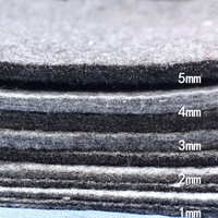 2mm polyester épaissi et durci noir blanc gris recyclable aiguilleté non-tissé rouleau feutre doublure de chaussure utilisée