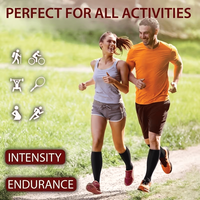 Chaussettes de compression unisexe 20-30 mmHg, haute qualité, tricotées, respirantes, antibactériennes, pour le sport, automne