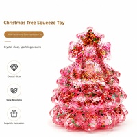 Jouet Squishy Arbre de Noël à Paillettes, Jouet Anti-Stress à Presser pour Cadeau de Noël
