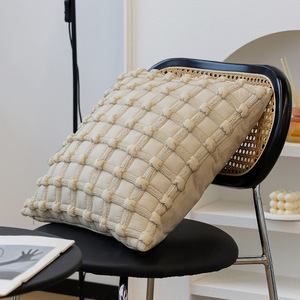 Cojín Decorativo Nórdico Moderno Beige para Sofás, Funda <span class=keywords><strong>de</strong></span> Cojín <span class=keywords><strong>de</strong></span> <span class=keywords><strong>Lino</strong></span> Jacquard <span class=keywords><strong>de</strong></span> Lujo, Funda <span class=keywords><strong>de</strong></span> Almohada Texturizada para Dormitorio - Product Image 3