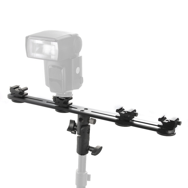 Kaliou 4 Hot Cold Shoe Mount Aluminum Alloy Flash Bracket Umbrella Holder for Tripod and DSLR Camera Flash