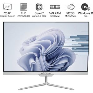 Computadora de Escritorio Todo en Uno STGSivir de 23.8 Pulgadas FHD, Intel Core I7, 16GB de RAM, 512GB SSD, Windows 11 Home, para Negocios, Streaming y Estudio - Product Image 2