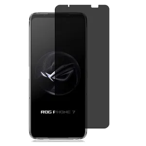 Decoração do telefone móvel Anti-Spy vidro temperado Anti-Peep protetor de tela para Asus ROG Phone 7 Filtro Privacidade
