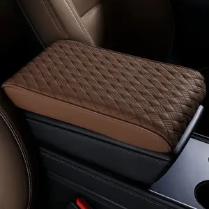 Universal Car Interior Zubehör PU Leder Car Center Konsolen abdeckung mit 2 Aufbewahrung taschen Für die meisten Fahrzeuge Armlehnen Aufbewahrung sbox - Product Image 5