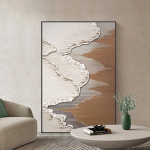 Quadro su tela moderno e di grande formato con texture, dipinto a olio, per progetti di ingegneria alberghiera, con cornice, ideale per acquisti all'ingrosso - Product Image 4