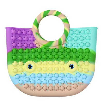 Новинка 2021, 32x30 см, радужная сумка для снятия стресса, сумочка для вечеринки, пузырьковая игрушка-антистресс, сенсорная Сумка-тоут, сумки-антистресс