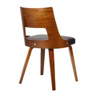 Chaise de salle à manger rembourrée en bois de haute qualité en cuir meubles de maison chaise de salle à manger moderne en bois massif panneau ensemble de table à manger nordique