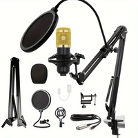 Microphone à condensateur transfrontalier BM800 V8 avec carte son USB pour téléphone portable et ordinateur, pour support cantilever et diffusion en direct