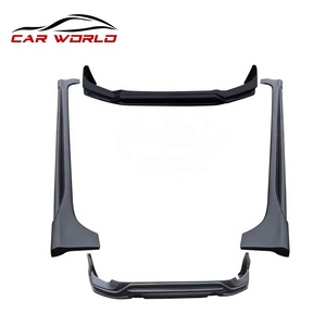 New 2019-2021 for for Sedan Bumper Kit Front Lip Rear Lip Side Skirts Plastic ABS Matte Black - Product Image 2