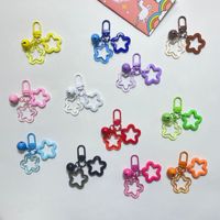 Vente en gros de porte-clés en acrylique en forme d'étoile de bonbons Kawaii mignons, porte-clés fantaisie mini en gelée coloré, breloques pour sac à main