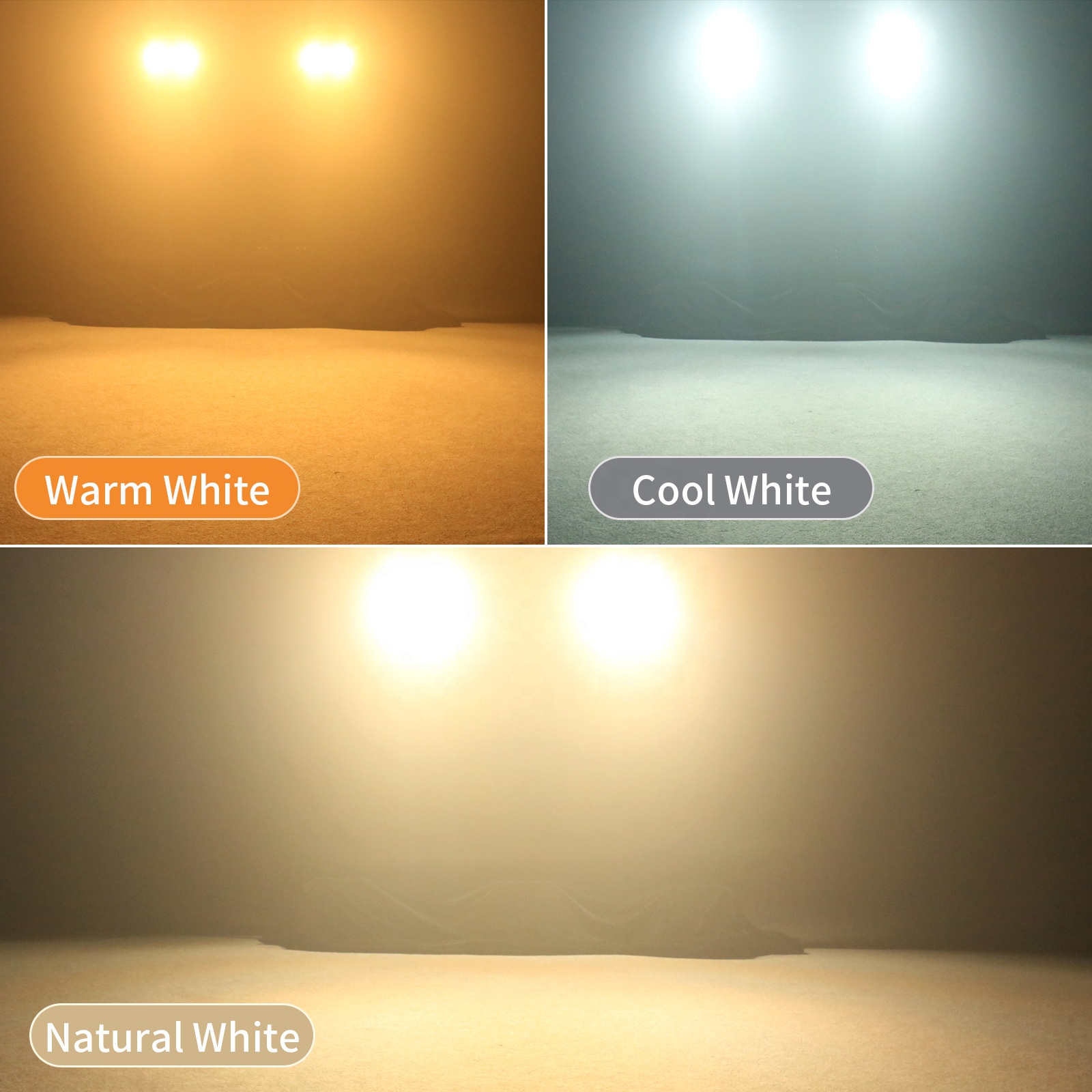 2 yeux 200W LED COB Blinder blanc froid + éclairage blanc chaud