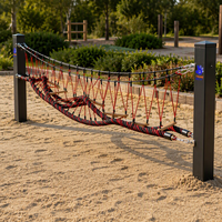 Pont d'équilibre en corde de polyester TN092 pour aire de jeux d'aventure en plein air