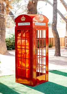 كشك هاتف أبيض مع زهرة اصطناعية ديكور زفاف دعامة كشك هاتف لندن لتزيين الزفاف - Product Image 5