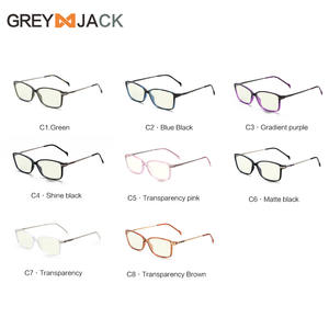 Monturas de Gafas Rectangulares Greyjack, Marco Completo Tr90, Anti Luz Azul, Unisex, Gafas Ópticas para Adultos, Estilo Europeo - Product Image 4