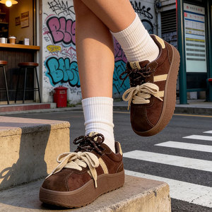 Chaussures basses en maille rétro sportives pour hommes, lacets, blanches, surdimensionnées, respirantes, imperméables, antidérapantes, décontractées - Product Image 4