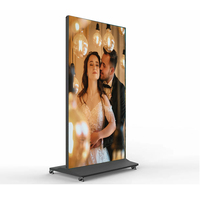 Écran publicitaire LCD ultra fin de 85 pouces, résolution HD 4K, pour événements et fêtes, affichage numérique LCD sur pied pour intérieur