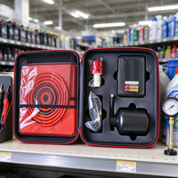 Kit de réparation de pneus de voiture portable, étanche et alimenté par batterie, avec gonfleur de pneus, mastic et panneau d'avertissement pour la survie en cas d'urgence