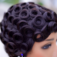 Perruques en cheveux humains Lace Front Full HD, fournisseurs de perruques en cheveux humains, perruque courte bouclée Pixie en cheveux naturels, perruque courte rose