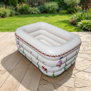 Meilleur prix, piscine gonflable pour enfants fabriquée en Indonésie, 100% personnalisable, anneaux en PVC EN71, pour divertissement aquatique extérieur des enfants - Product Image 3